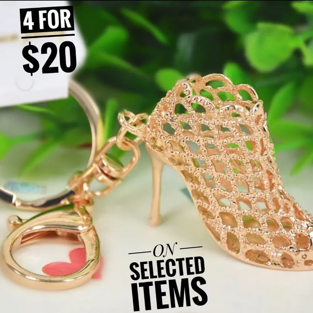 Keyring Mesh High Heel Purse Charm/Pendant 4 for $20